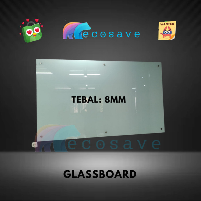 

Glassard 8mm Papan Tulis Kaca Gantung Whiteard Custom Tebal 8 mm