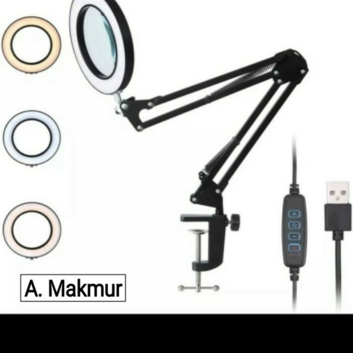 

8X d Magnifier USB 3 Colors LED Magnifying Glass f
