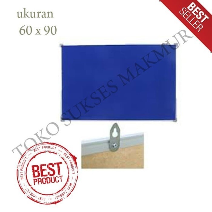 

Papan Mading / Softard Bludru Sakana 60 x 90 cm Gantung