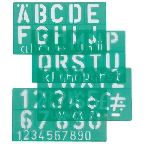 

Penggaris HURUF&ANGKA/Lettering stencils LINEX 8550 uk 50mm reff 5863