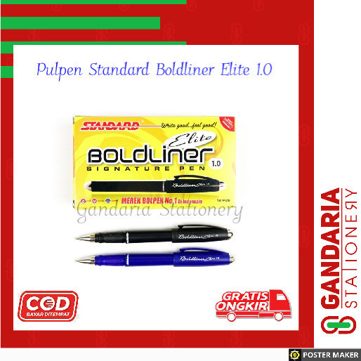 

Pulpen Standard ldliner 1.0 mm 12pcs - Hitam