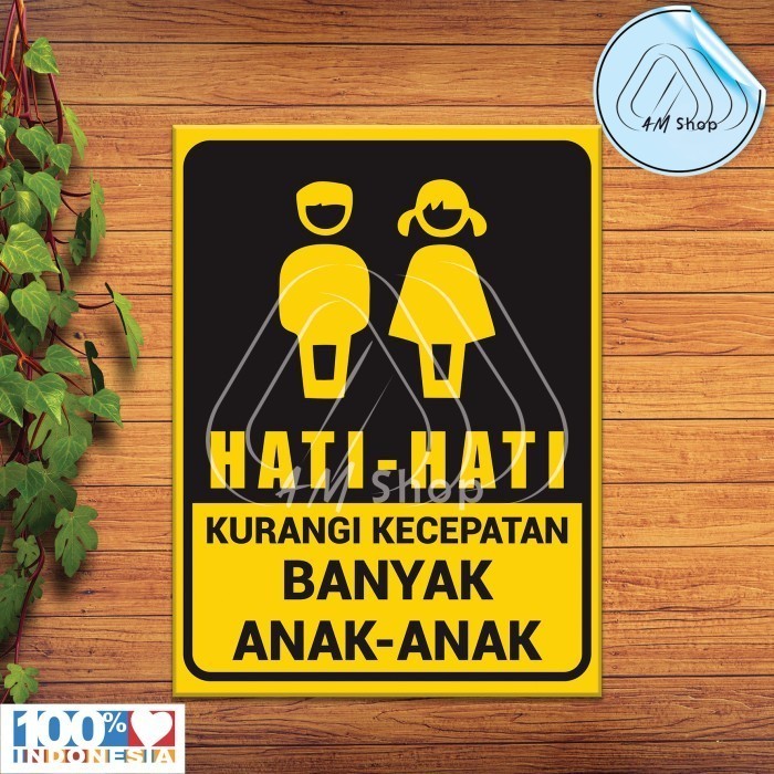 

Sign / Rambu Hati-hati Banyak Anak-anak PLAT Aluminium Gambar 2 sisi UK 40x60