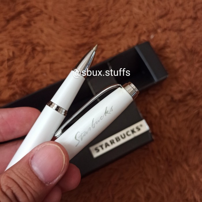 

Starbucks Original Rare Langka Pen Pulpen Pena Hitam Putih Black White