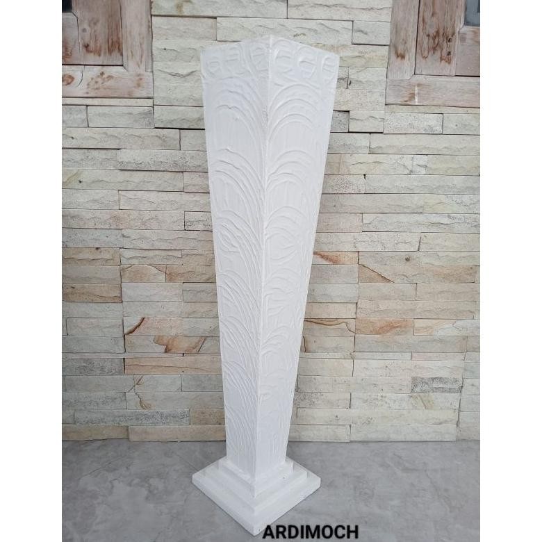 Vas kayu tinggi 60 cm minimalis