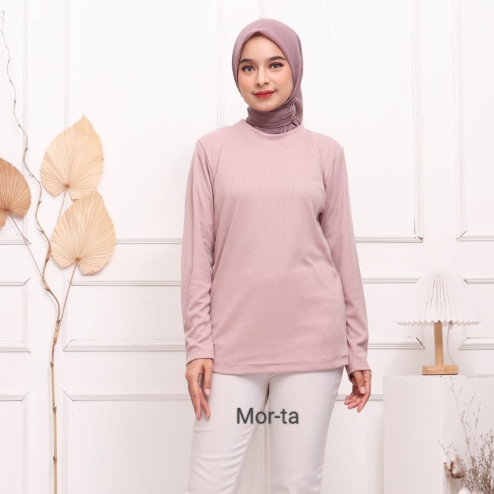 CROP TOP WANITA KAOS RIB PREMIUM LENGAN PANJANG / KAOS POLOS ANAK DAN DEWASA
