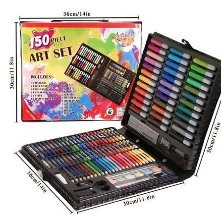 

Crayon Anak Set 150 pcs Set Spidol Alat Menggambar Mewarnai Pensil Krayon Set Art Colouring Free Bubble Wrap / N O