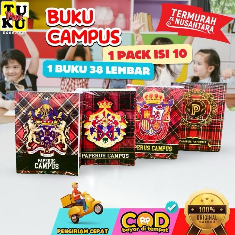 

Berkualitas Buku Tulis Campus 38 Lembar 1 Pack Isi 10 Pcs BisaCod