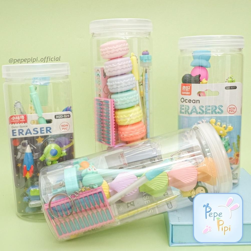

Paket Alat Tulis Set Alat Tulis + Toples Gift Cantik Bingkisan Kado Gift Anak Hampers Pena Refill Pensil Pulpen Penghapus Rautan Cutter Paperclip Highlighter Gantunagn Kunci Popit Hadiah (Murmer)