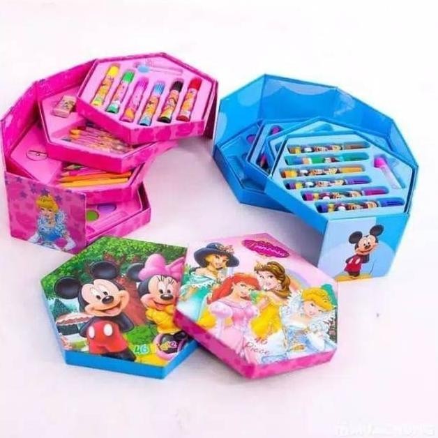 

46 In 1 Crayon Set 46 Pc Krayon Alat Menggambar Pensil Warna Cat Air Kua (Lagi Rame)