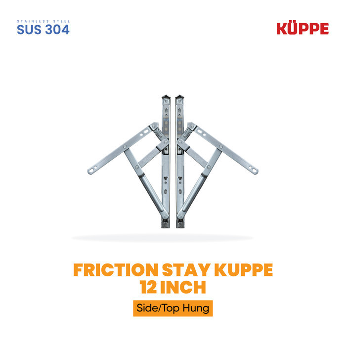 Kuppe Engsel Casement / Friction Stay 12 Inch, Aksesoris