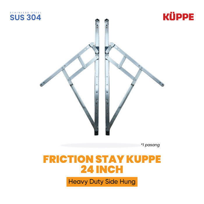 Kuppe Engsel Casement / Friction Stay HDS 24 Inch, Aksesoris