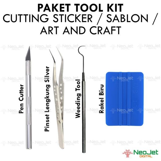 

Paket Tool Kit 6 Alat Bantu Cutting Sticker Stiker Sablon Polyflex