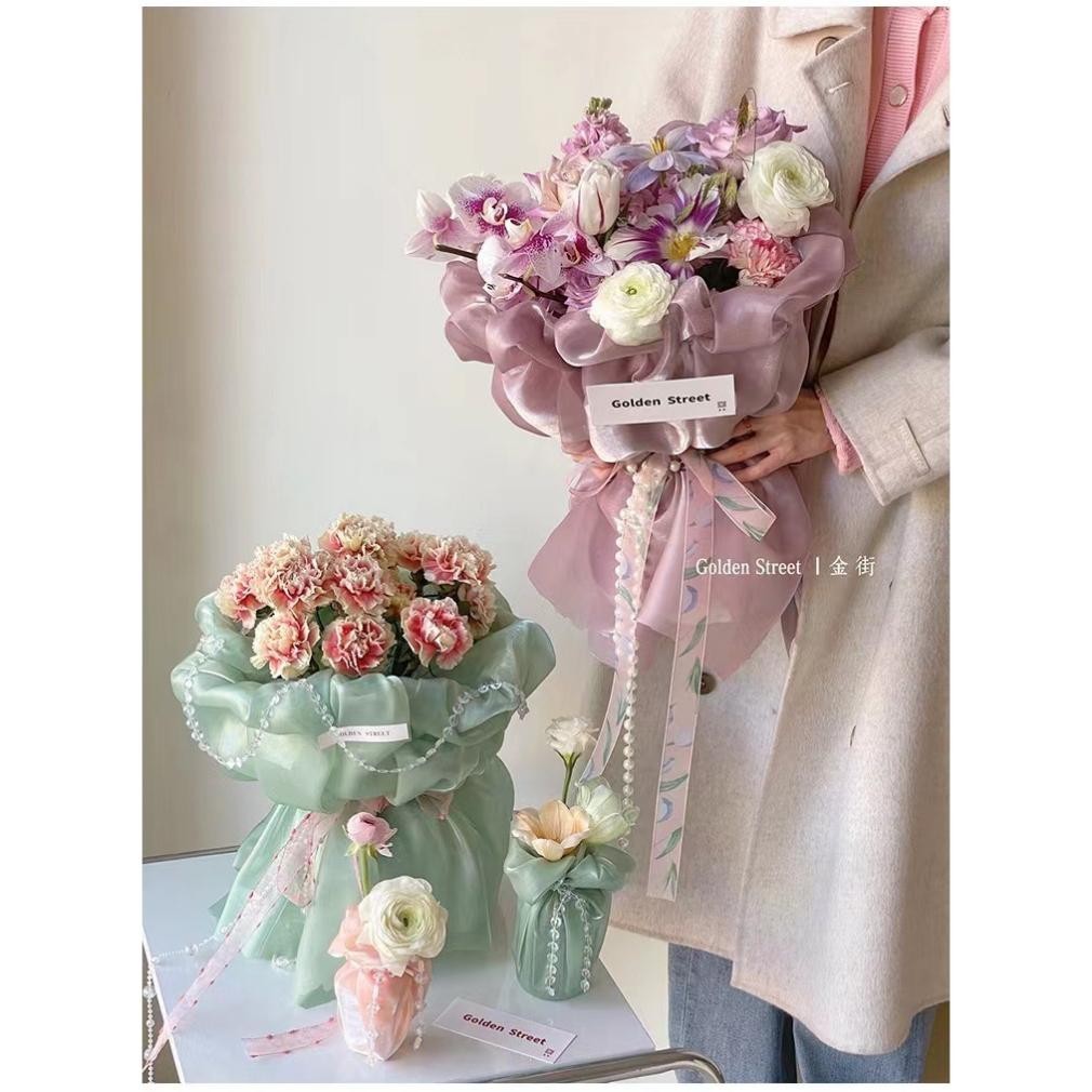 

ORIGINAL Kain Pembungkus Buket Bunga / Korean Flower Silk Wrapping For Hand Bouquet. Ez23