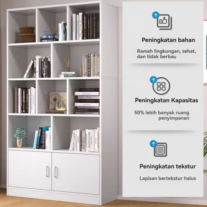 Highline Rak Buku Lemari Buku Rak Pajangan Rak Multifungsi Lemari Penyimpanan Lemari Buku Serbaguna