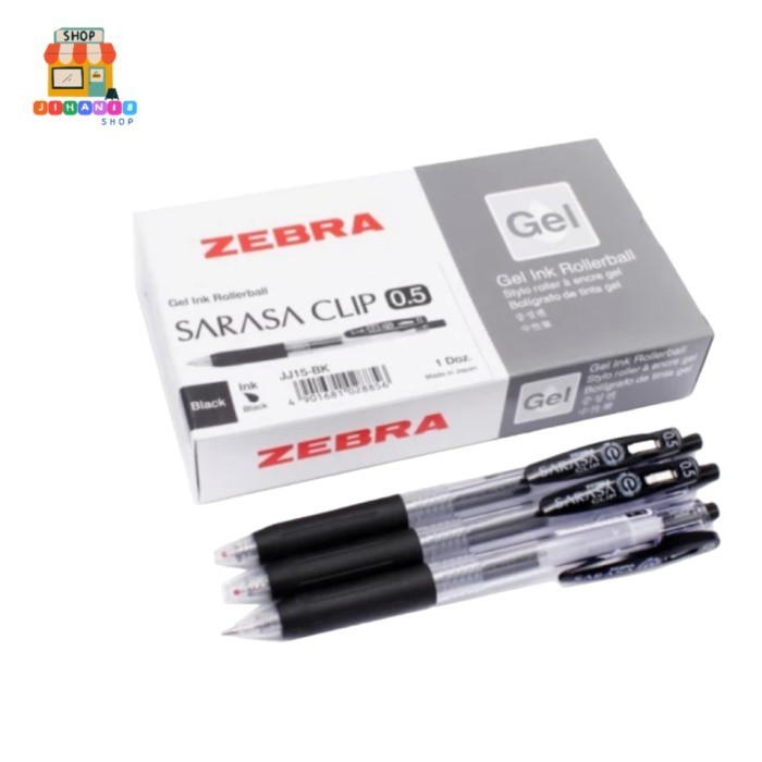 

Arom Pulpen Pen Gel Zebra Sarasa Clip Warna 0.5 Mm - 1 Lusin
