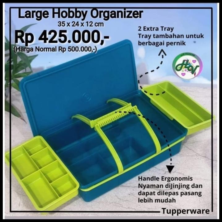 Tupperware Kotak Penyimpan Wadah Large Hobby Organizer