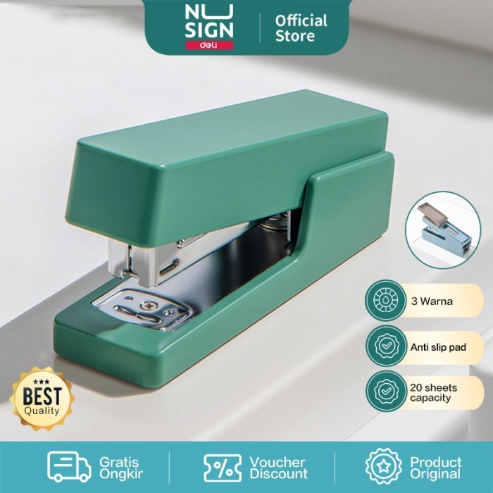 

Nusign Stapler / Stapler Warna Pastel Desain Elegan Alas Anti Slip