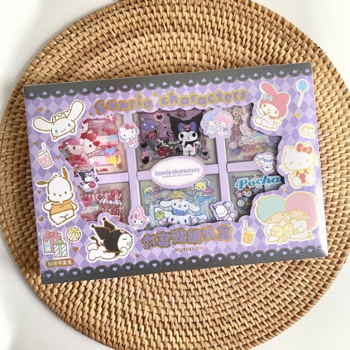 

Stiker 60 Lembar Kter Kartun Sanrio Kuromi My Melody Hello Kitty