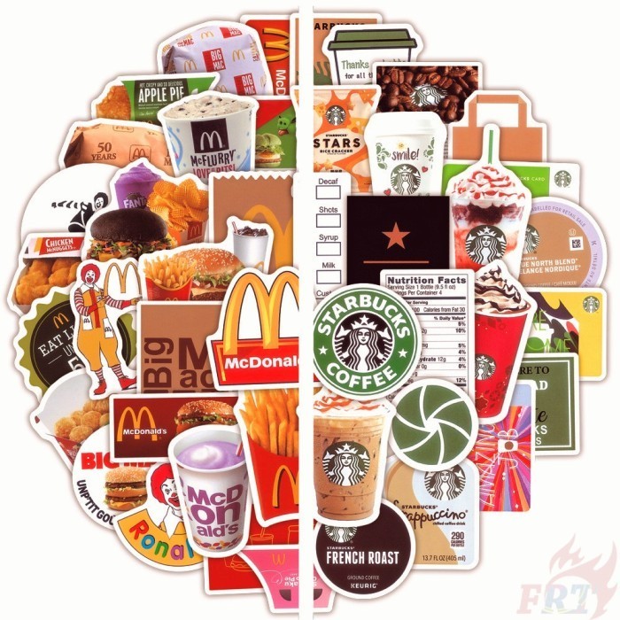 

Sticker Stiker Koper Starbucks McDonalds