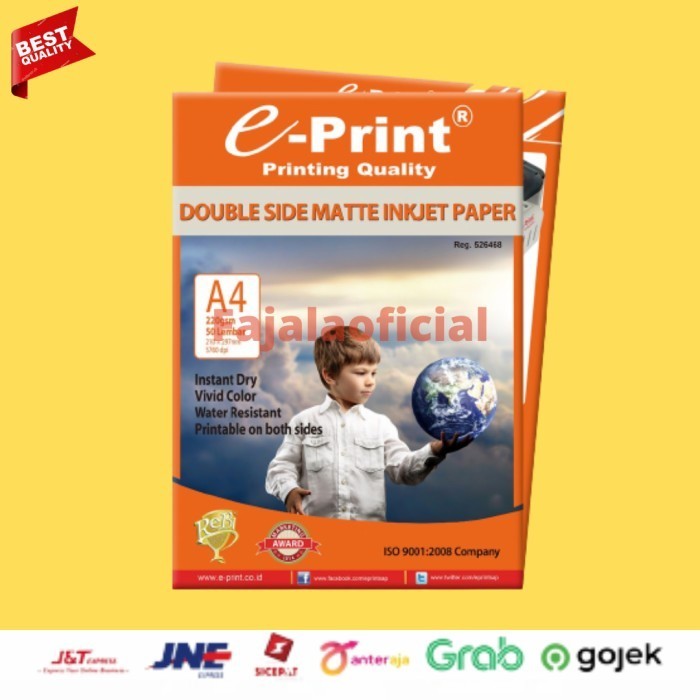

kertas foto double side matte A4 220 GSM / inkjet paper