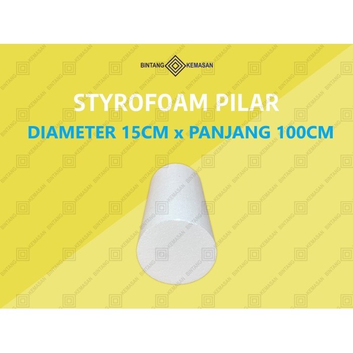 

Styrofoam Pilar / Tabung / Bulat Diameter 15 x 100cm