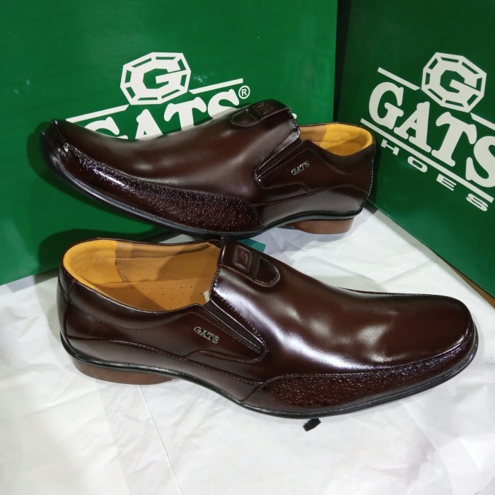 Sepatu Kulit Pria Coklat Gats Zu0002