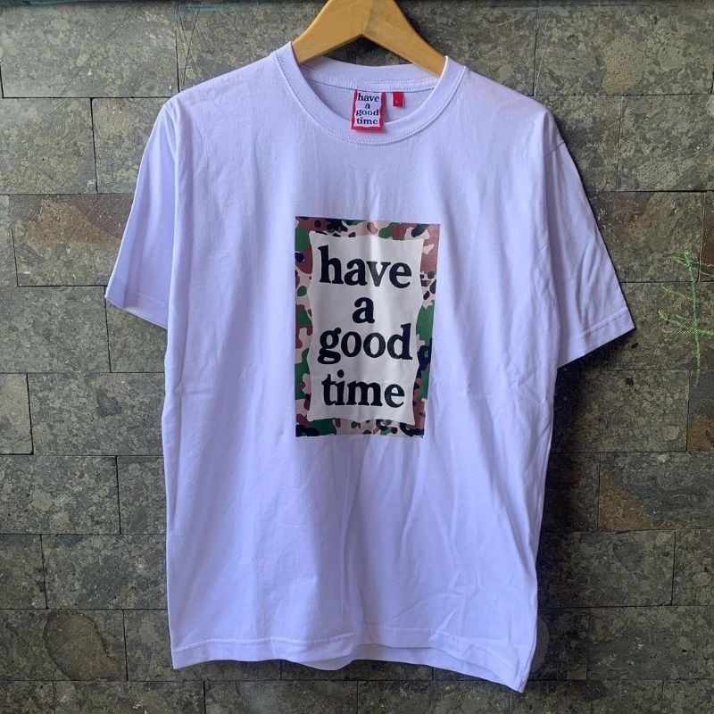 Hagt Have A Good Time Camo White Tshirt Short Sleeve Original Size L