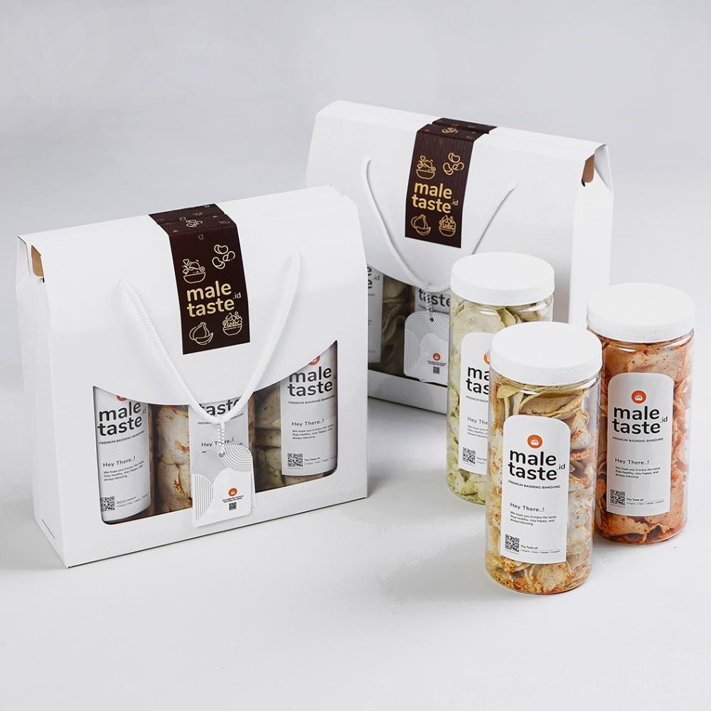 

Hampers Snack Premium Basreng Bandung - Unik Elegant Maletaste - Gable Box Oleh-Oleh Khas Bandung Original Produk