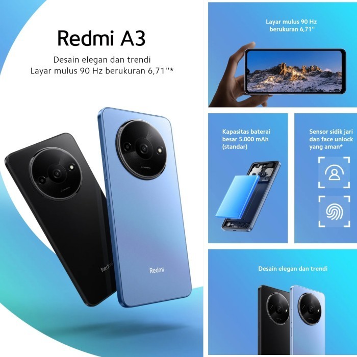 Xiaomi Redmi A3 128Gb Garansi Resmi Mi 4/128 3/64