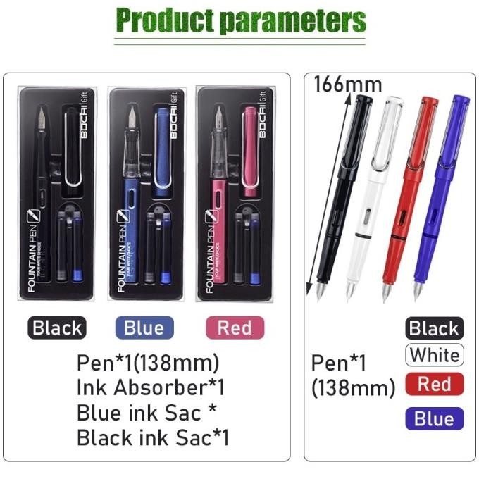

Premium Pena Tinta Fountain 0.38mm Untuk Menulis / Hadiah / Sekolah / Kantor High Quality