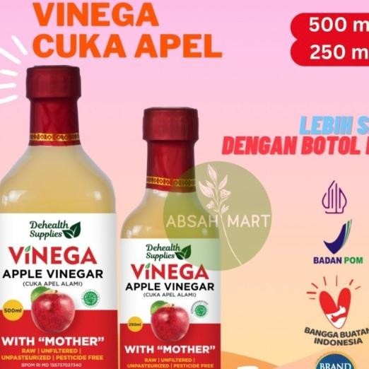 

Cuka Apel Dehealth Vinega Finega 250 Ml Dan 500 Ml Raw Unfiltered