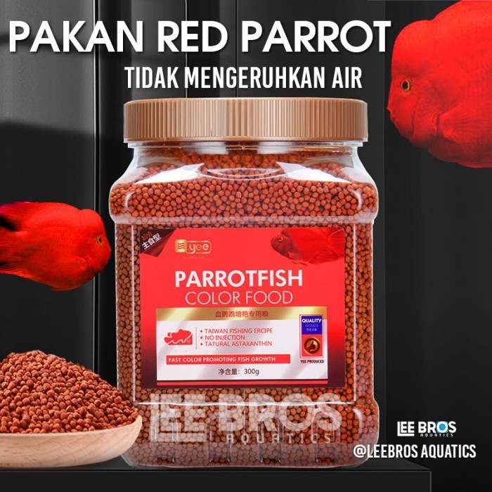 PAKAN RED PARROT / PELET BLOOD RED PARROT / MAKANAN IKAN RED PARROT