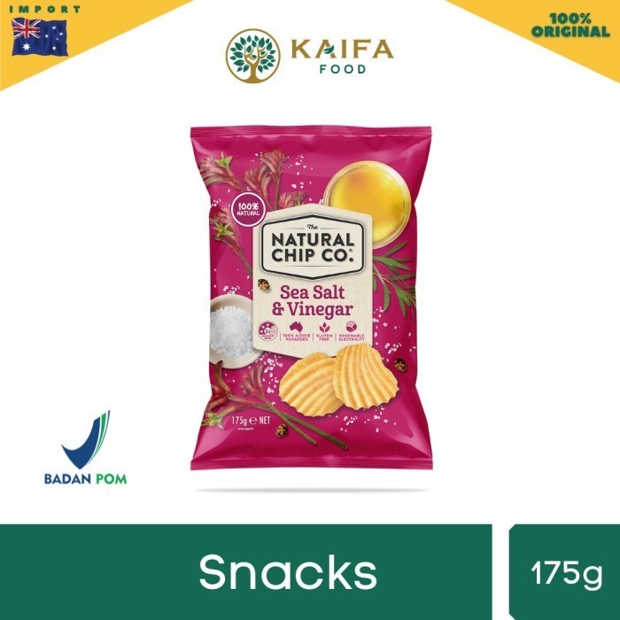 

STOK TERBATAS Natural Chips Co - Australian Chips 175 gr - SeaSalt Vinegar