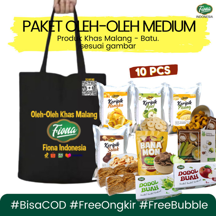 

TERBATAS PAKET OLEH-OLEH Keripik Buah Kota Malang MEDIUM HEMAT Apel Nangka Nana