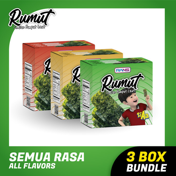 

PROMO Rumut Cemilan Rumput Laut Bundling 3 Rasa