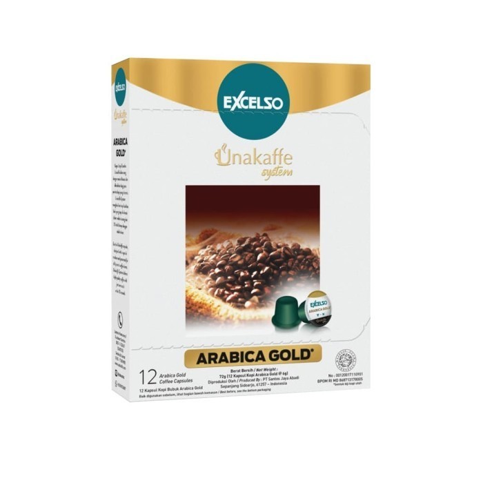 

Excelso Unakaffe Kopi Kapsul Arabica Gold (12 Pod / 6 Gram)