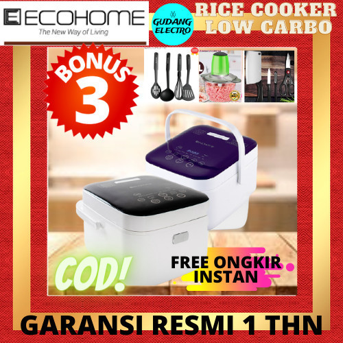 Ecohome Rice Cooker Magic Com Magicom Mejikom Low Karbo Low Carbo