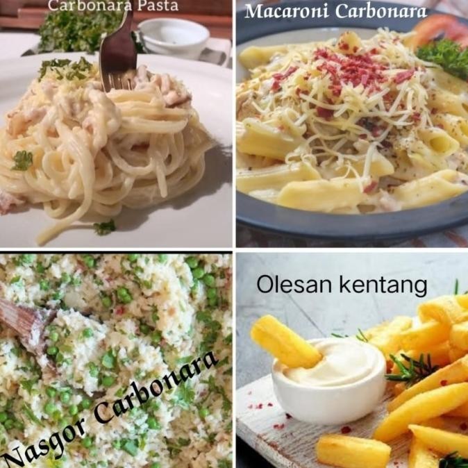 

Saus Spaghetti Pasta Daging Karbonara Carbonara Sauce GS