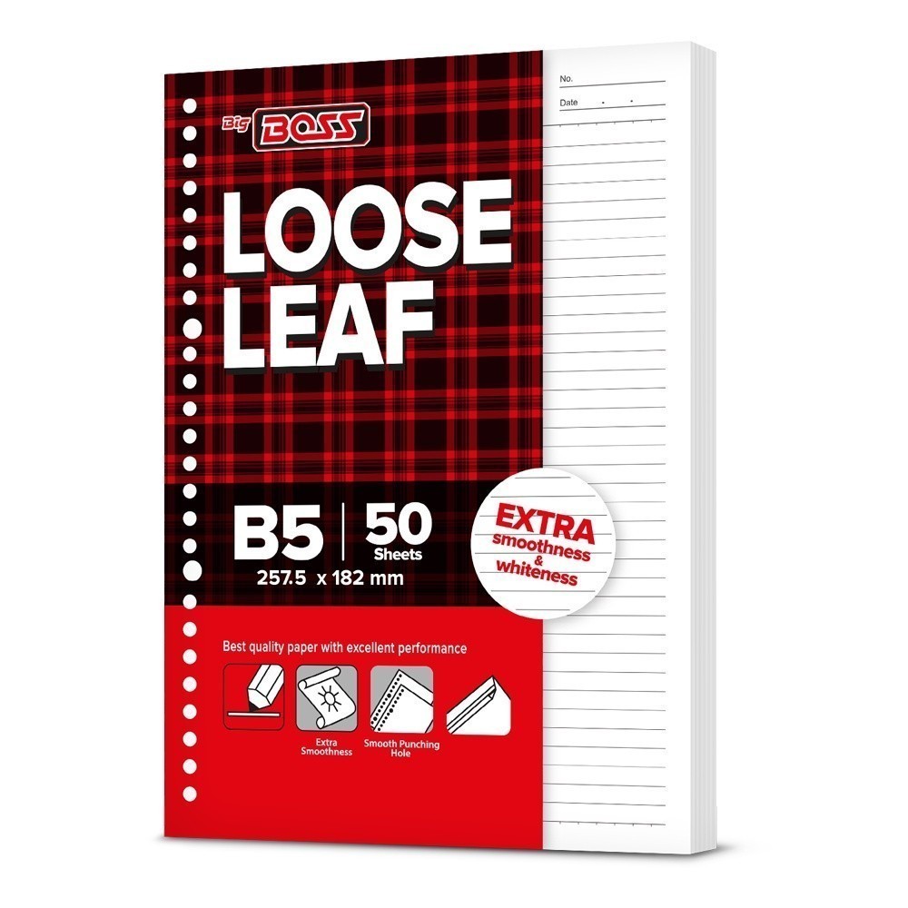 

[The Stationery Shack] BigBoss Loose Leaf 50 B5 Bergaris - BBO LL 50 B5