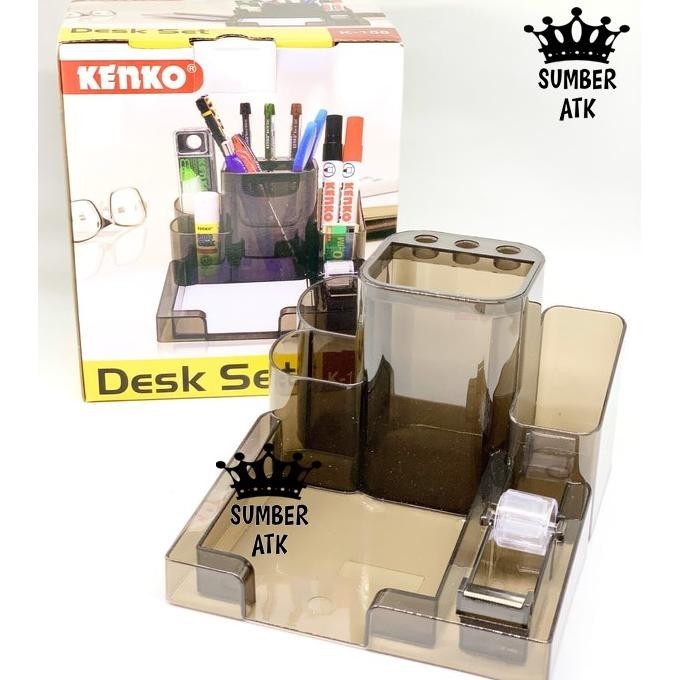 

Gha-65 Kenko Desk Set K-158 / Tempat Alat Tulis / Desk Set Organizer Besar - 1 Pcs Gratis Ongkir