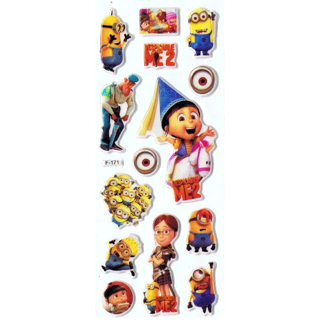 

SK388 Sticker Stiker Penghargaan Motivasi Anak Foam Emboss Minion