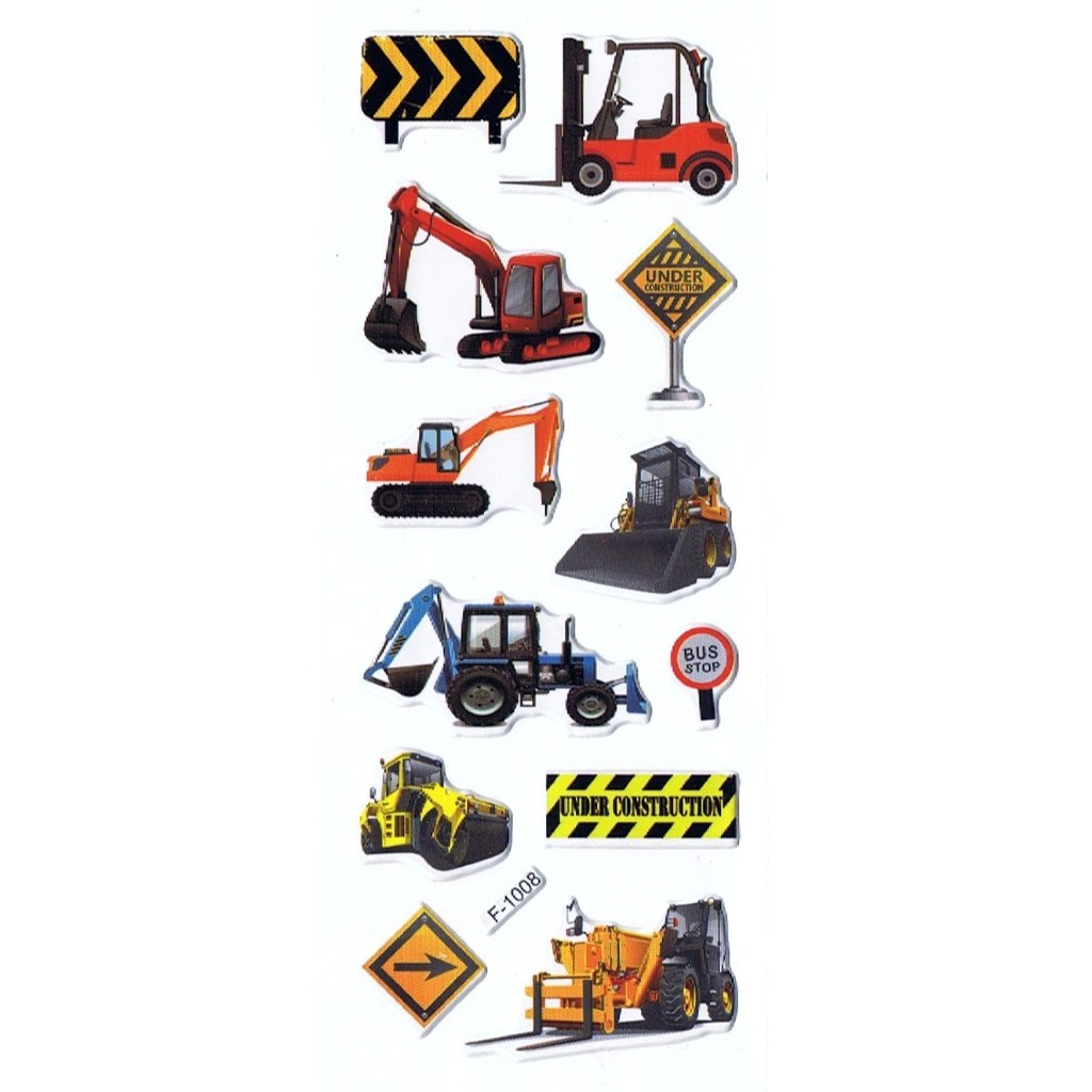 

SK552 Sticker Tempel Tempelan Hiasan Reward Anak Embos Alat Berat Konstruksi