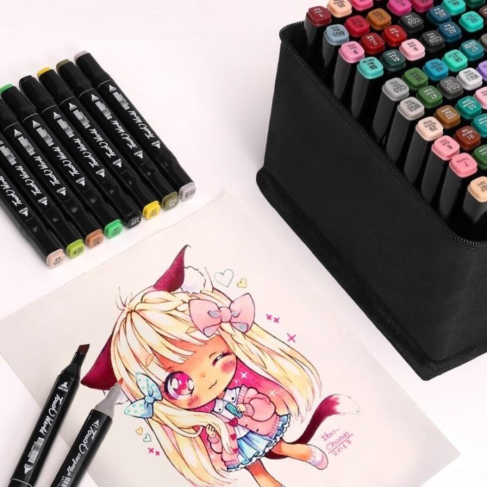 

Sarila 48Pcs Spidol Touch Art Maker / Graphic Art Maker Pen Color / Spidol