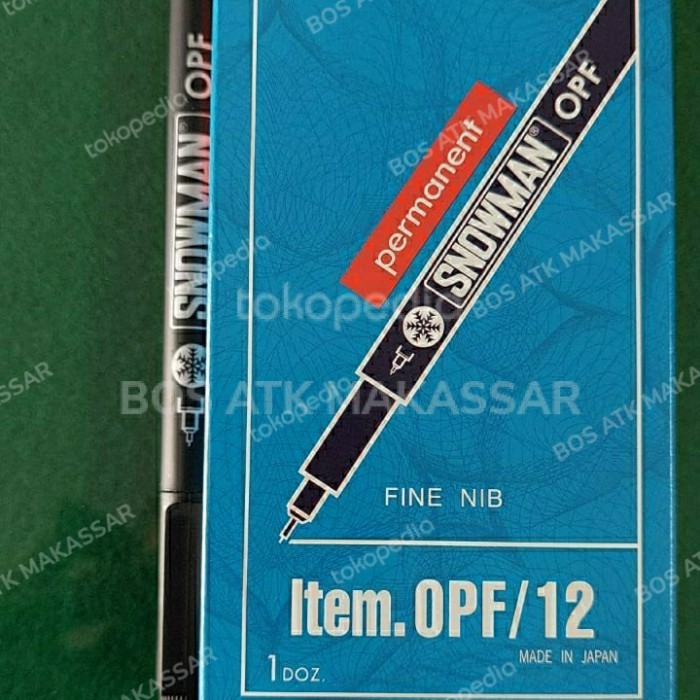 

Sarila [Box Isi 12] Spidol Ohp Permanen Marker F Snowman Hitam / Spidol Opf