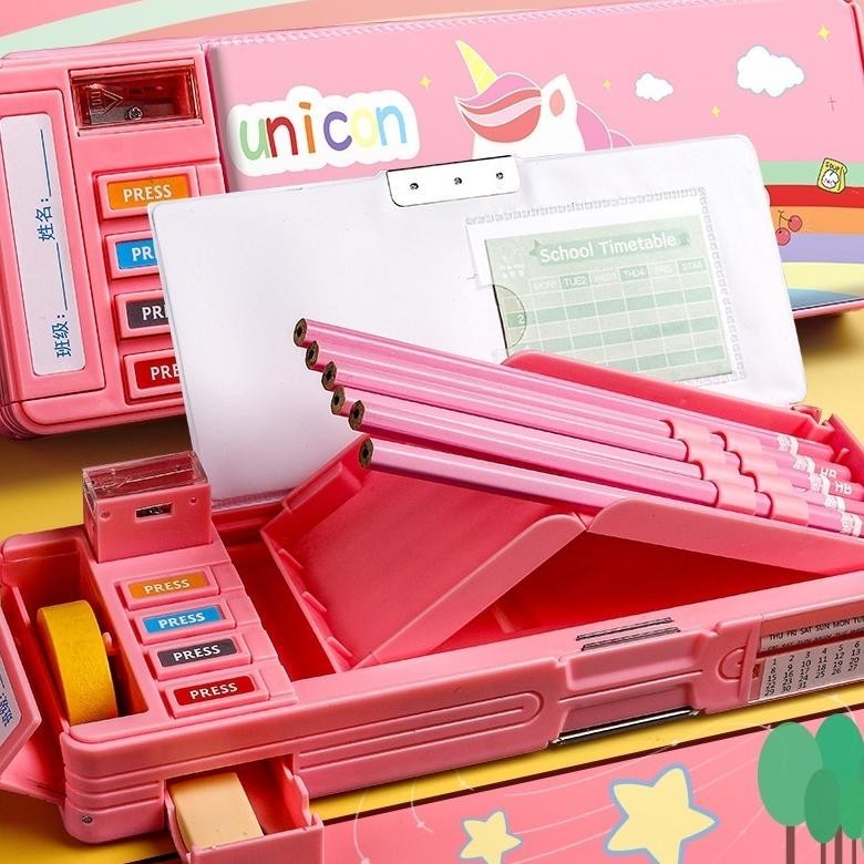 

Spesial Kapasitas Besar Tempat Pensil Multifungsi, Kotak Pensil Lucu Motif Dinosaurus / Unicorn /Astronot Cocok Untuk Anak-Anak Hig Quality