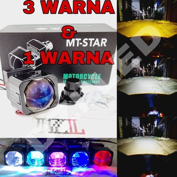 Ready lampu utama led biled matrix x1 1.5 inch mt star free devil 12v 24v