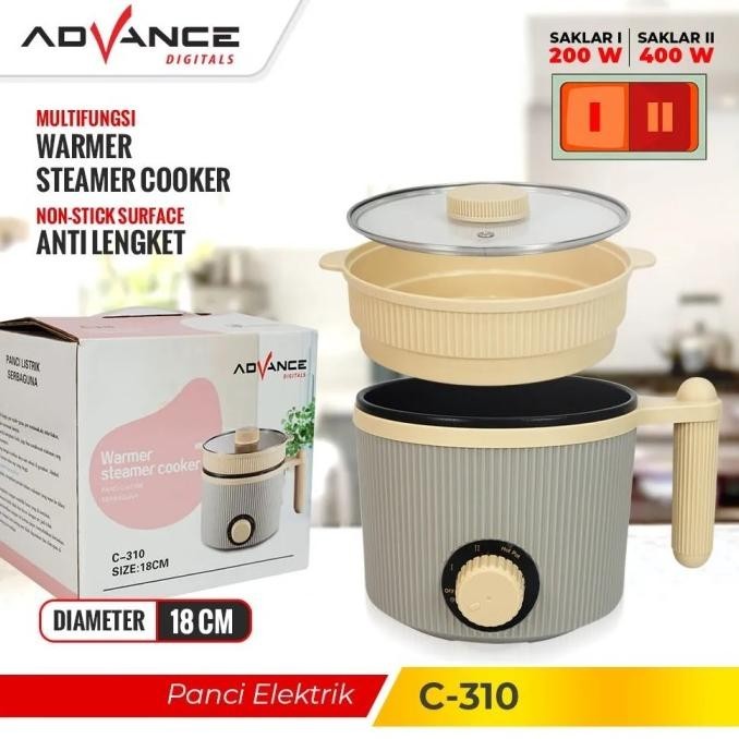 Advance C310 Panci Listrik Elektrik Multifungsi Warmer Steamer Cooker