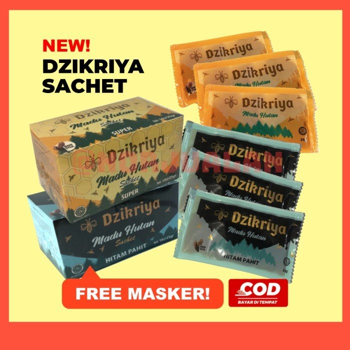 

MADU DZIKRIYA SACHET 1 PACK ISI 10 SACHET SASET HUTAN SUPER PAHIT