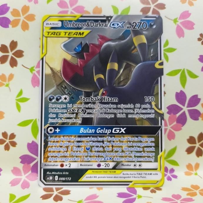 UMBREON & DARKRAI TAG TEAM GX TD AC3D 088/172 POKEMON TCG INDONESIA HARGA KHUSUS