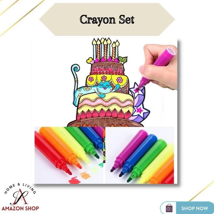 

Set Crayon 208 PC / Krayon Mewarnai Alat Menggambar dan Mewarnai Anak SS